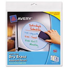 Avery Peel & Stick Dry Erase Decals, Quotes, 10 x 10 Sheets, Yellow, 3/Pack