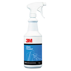 3M Fast-Drying Glass Cleaner w/o Ammonia, 32 oz. Trigger Spray Bottle