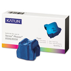 Katun KAT37983 Compatible, 108R00669 Solid Ink Stick, 3,000 Yield, 3/Box, Cy