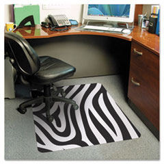ES Robbins Zebra Print 36x48 Rectangle Chair Mat, Design Series for Carpet up to