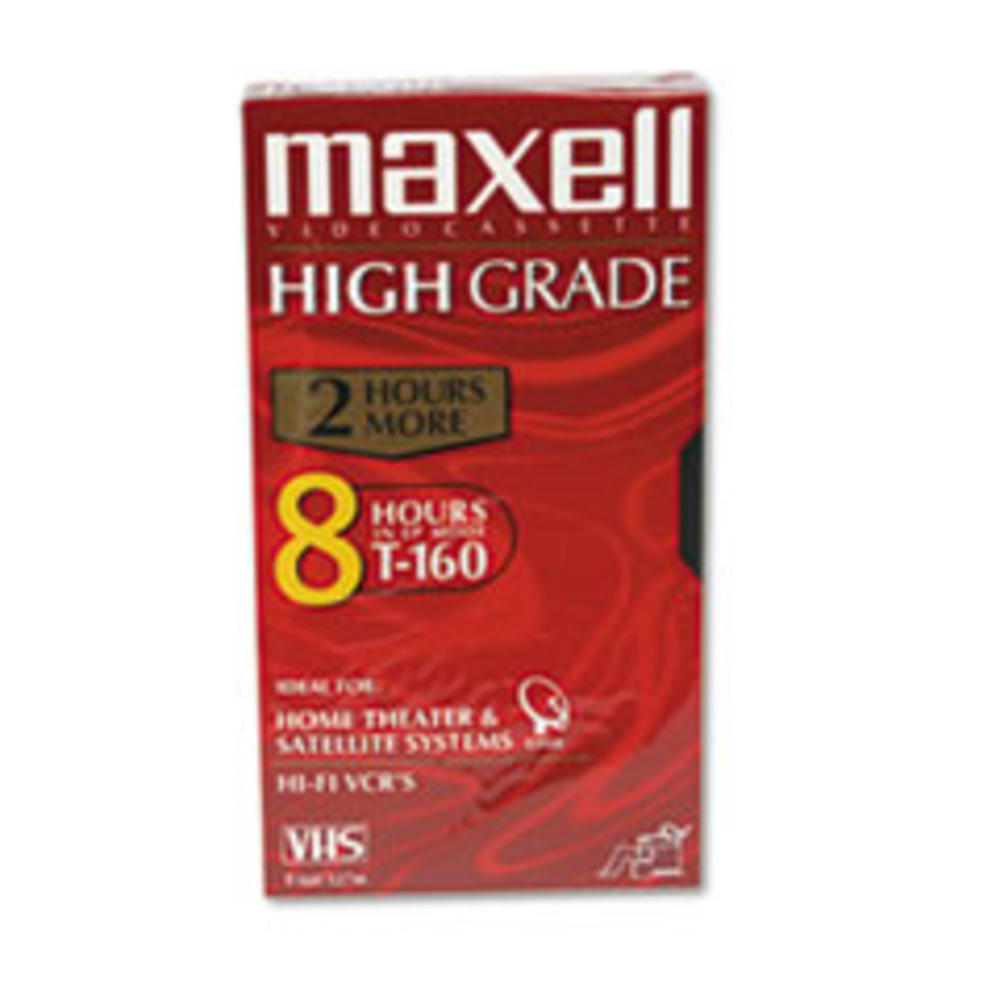 Maxell High Grade VHS Videotape Cassette, 8 Hours