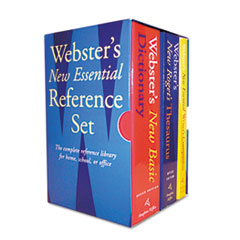 Houghton Mifflin Webster's New Essential Reference Three-Book Desk Set, Paperback