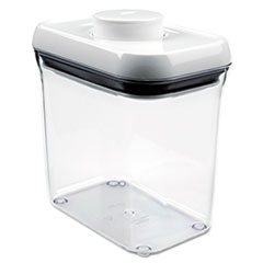 OXO Good Grips Pop Container, Rectangle, 1.5 quart, White/Clear