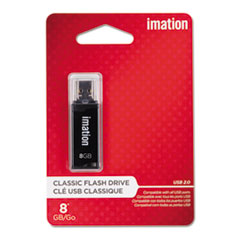 imation Classic USB Flash Drive, 8GB, Black