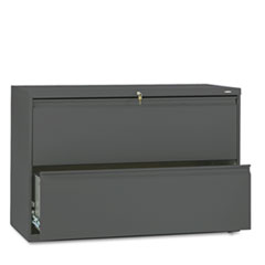 HON 800 Series Two-Drawer Lateral File, 42w x 19-1/4d x 28-3/8h, Charcoal