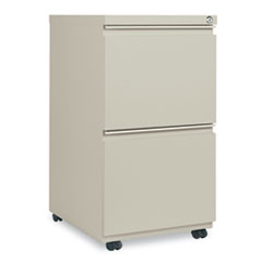 Alera Two-Drawer Mobile Pedestal File With Full-Length Pull, 14-7/8w x 19-1/