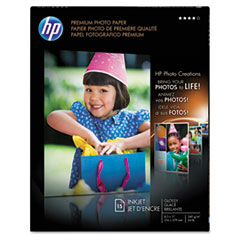 HP Premium Photo Paper, 64 lbs., Glossy, 8-1/2 x 11, 15 Sheets/Pack