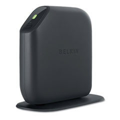 Belkin Connect N150 Wireless Router, 4 LAN Ports, 2.4GHz, Black