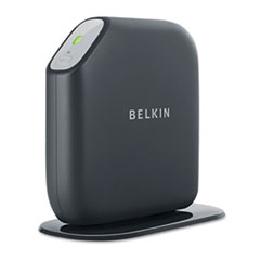 Belkin Surf N300 Wireless N Router, 4 LAN Ports, 2.4GHz, Black
