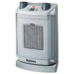 Holmes HCH4077-UM Oscillating Ceramic Heater, 8 x 6-3/4 x 11, Light Cold  Gray