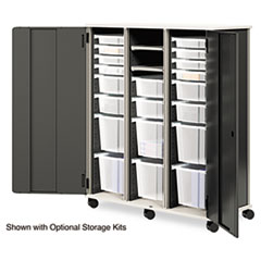 HON SmartLink Storage Cabinet w/Door, 52-3/4w x 24-1/4d x 61-3/4h, Charcoa