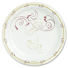 SOLO Cup Company Symphony Paper Dinnerware, Mediumweight Plate, 8.5", Tan, 500/Carton