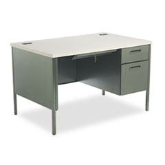 HON Metro Classic Right Pedestal Desk, 48w x 30d x 29-1/2h, Gray Patterned