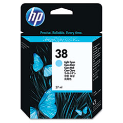 HP C9418A (HP 38) Ink Cartridge, 1080 Page-Yield, Light Cyan