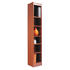 MotivationUSA * Narrow Profile Bookcase, Wood Veneer, 6-Shelf, 12w x 12d x 72h, Medium