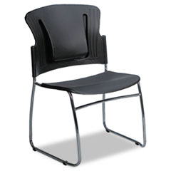 MotivationUSA * ReFlex Series Stacking Chair, Black, 19w x 19d x 33h