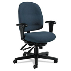 MotivationUSA * Granada Series Low-Back Multi-Tilter Chair, Polypropylene Fabric, Navy