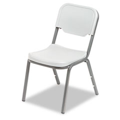 MotivationUSA * Rough N Ready Original Stack Chair, Resin, Platinum, 4/Carton
