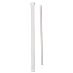 MotivationUSA * Wrapped Jumbo Straws, Polypropylene, 7-3/4" Long, Translucent, 500 Str