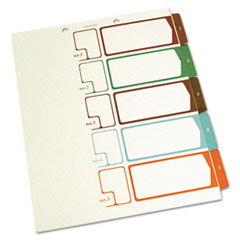 MotivationUSA * Table of Contents Index Dividers, 1-5, Multicolor, 11 x 8-1/2