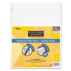 MotivationUSA * Reinforced Filler Paper, 20-lb., College-Ruled, 11 x 8-1/2, White, 100
