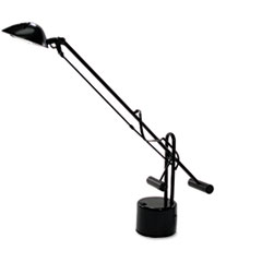 MotivationUSA * Counter-Balanced Halogen Desk Lamp, Black, 18 Inches Reach