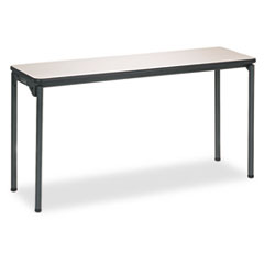 MotivationUSA * Tuff-Core Folding Training Table, 60w x 18d, Off-White/Pewter Frame