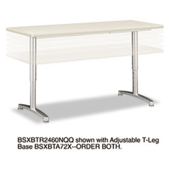 MotivationUSA * Rectangular Training Table Top Without Grommets, 60w x 24d, Light Gray