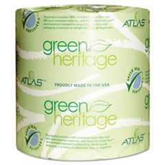 MotivationUSA * Green Heritage Bathroom Tissue, 2-Ply, 500 Sheets, White, 96 per Carto
