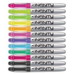 MotivationUSA * Super Neon Fine Tip Permanent Markers, Assorted Colors, 12/Set