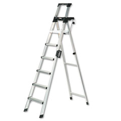 MotivationUSA * Eight-Foot Lightweight Aluminum Folding Step Ladder w/Leg Lock & Handl