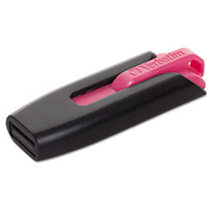 MotivationUSA * Store 'n' Go V3 USB 3.0 Drive 16GB, Black/Hot Pink