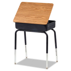 MotivationUSA * Lift-Lid Student Desk, 24w x 18d, Medium Oak, 2/Carton