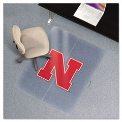 ES Robbins Collegiate Chair Mat for Low Pile Carpet, 48 x 36, Nebraska Cornhuskers