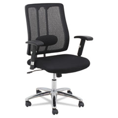 Alera EM Series Mesh Lumbar Chair, 26-5/8w x 24-7/8d x 38-5/8 to 41-5/8h, Black