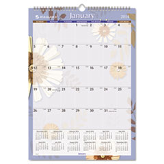 MotivationUSA * Paper Flowers Monthly Wall Calendar, 17 x 12, 2014