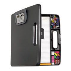 MotivationUSA * Portable Storage Clipboard Case w/Calculator, 12w x 13 1/10h, Charcoal