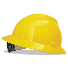 COU ** V-Gard Hard Hats w/Fas-Trac Ratchet Suspension, Standard Size 6 1/2 - 8, Yellow
