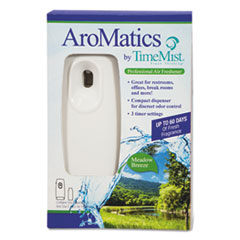 TimeMist AroMatics Dispenser/Refill Kits, 3oz Meadow Breeze Refill, White Dispenser