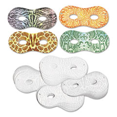 Creativity Street * Embossed Paper Masks, Four Designs, 8 x 3 1/2, White, 24/Pack