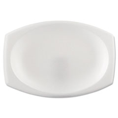 SOLO Cup Company * Foam Dinnerware, Oval Platter, 6 3/4" x 9 4/5", White, 125/Pack, 4 Packs/Carton