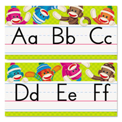 Trend * Sock Monkeys Alphabet Line Bulletin Board Set, 16 3/4 x 8 1/2, 12 pieces