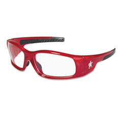 COU - Swagger Safety Glasses, Red Frame, Clear Lens