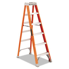 Louisville Fiberglass Heavy Duty Step Ladder, 73.59", Orange, 5 Steps