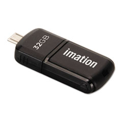 imation 2-in-1 Micro USB Flash Drive, 32GB, Black