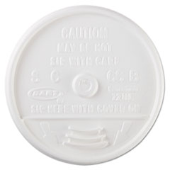 COU * Sip-Through Lids For 10, 12, 14 oz Foam Cups, Plastic, White
