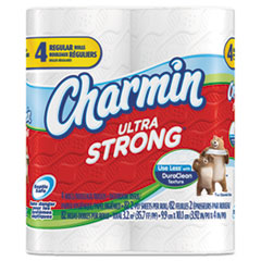 COU Ultra Strong Bathroom Tissue, 2-Ply, White, 4 x 4, 82/Roll, 4/Pack, 24/Carton
