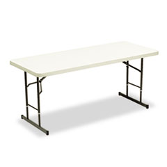 COU ** IndestrucTable TOO Adj Hgt Resin Folding Table, 72w x 30d x 25-35h, Pl