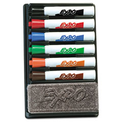 COU ** Dry Erase Marker Organizer, Chisel Tip, Assorted, 6/Set