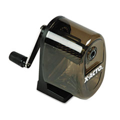 COU ** X-ACTO Manual Pencil Sharpener,Table-/Wall-Mount, Translucent Smoke/Bl